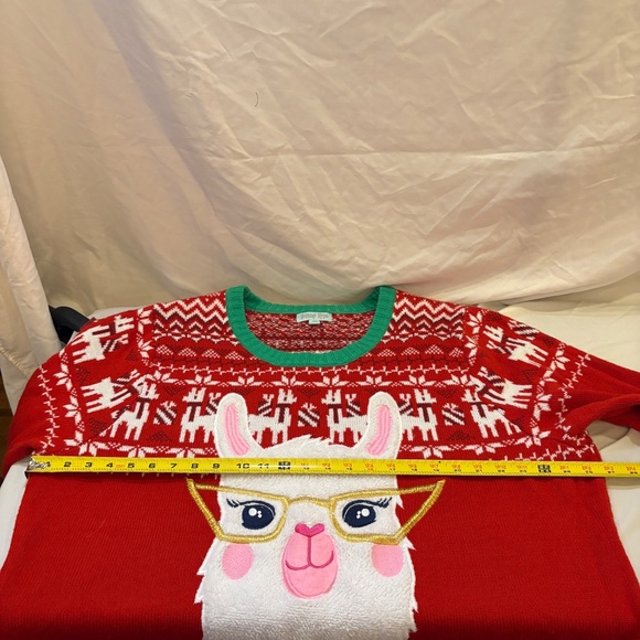 Holiday Hype Llama Sweater Womens Size 3XL Winter Holiday Christmas Ugly Fuzzy - Picture 9 of 9